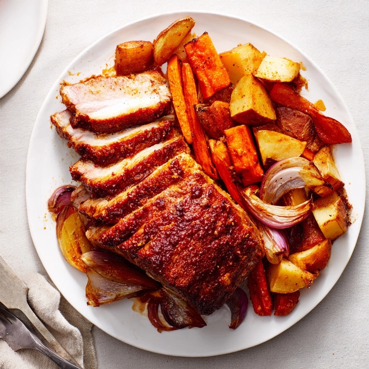 Juicy Honey Garlic Pork Roast recipe, an easy and delicious one-pan masterpiece.