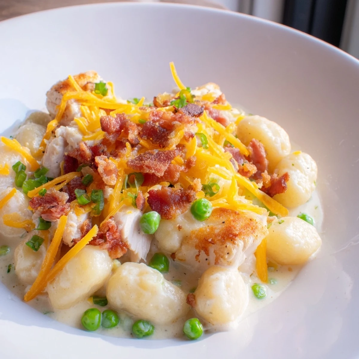 Enjoy warm, creamy Creamy Crack Chicken Gnocchi with tender gnocchi and a rich sauce, perfectly seasoned and cooked.