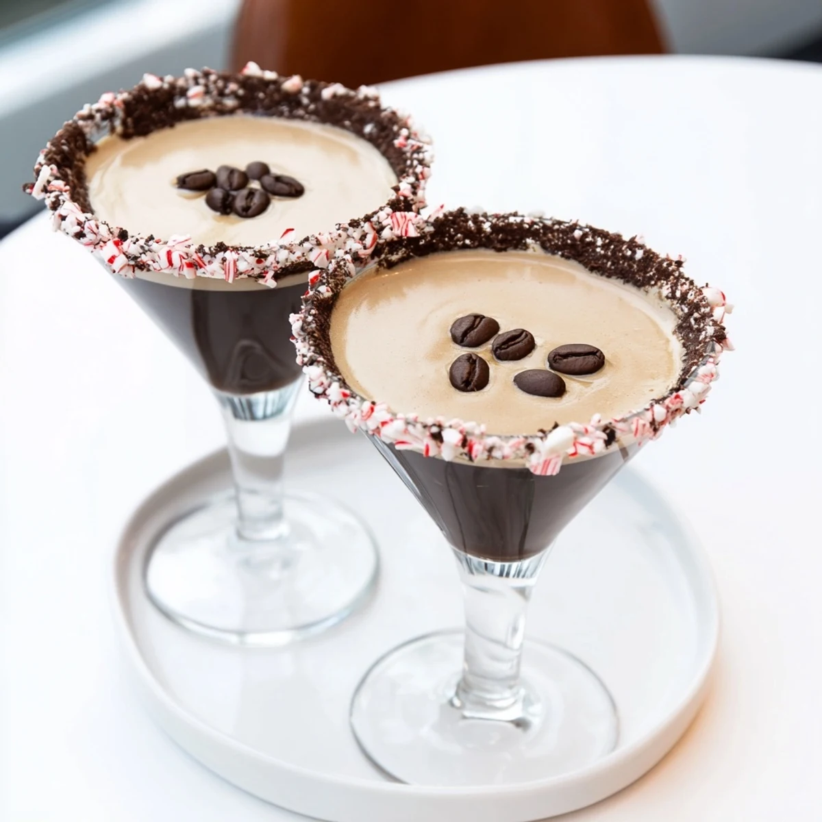Get ready for holidays with delicious Peppermint Espresso Martinis, a visually stunning, chilled beverage.