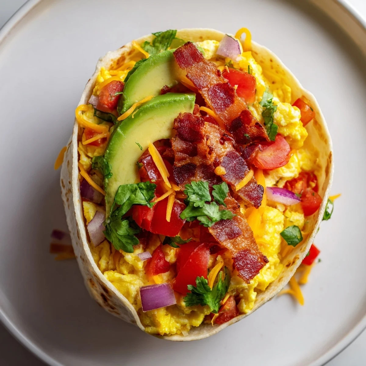 A delicious display of Easy Festive Breakfast Burrito Wraps, perfect for a satisfying Tex-Mex breakfast.