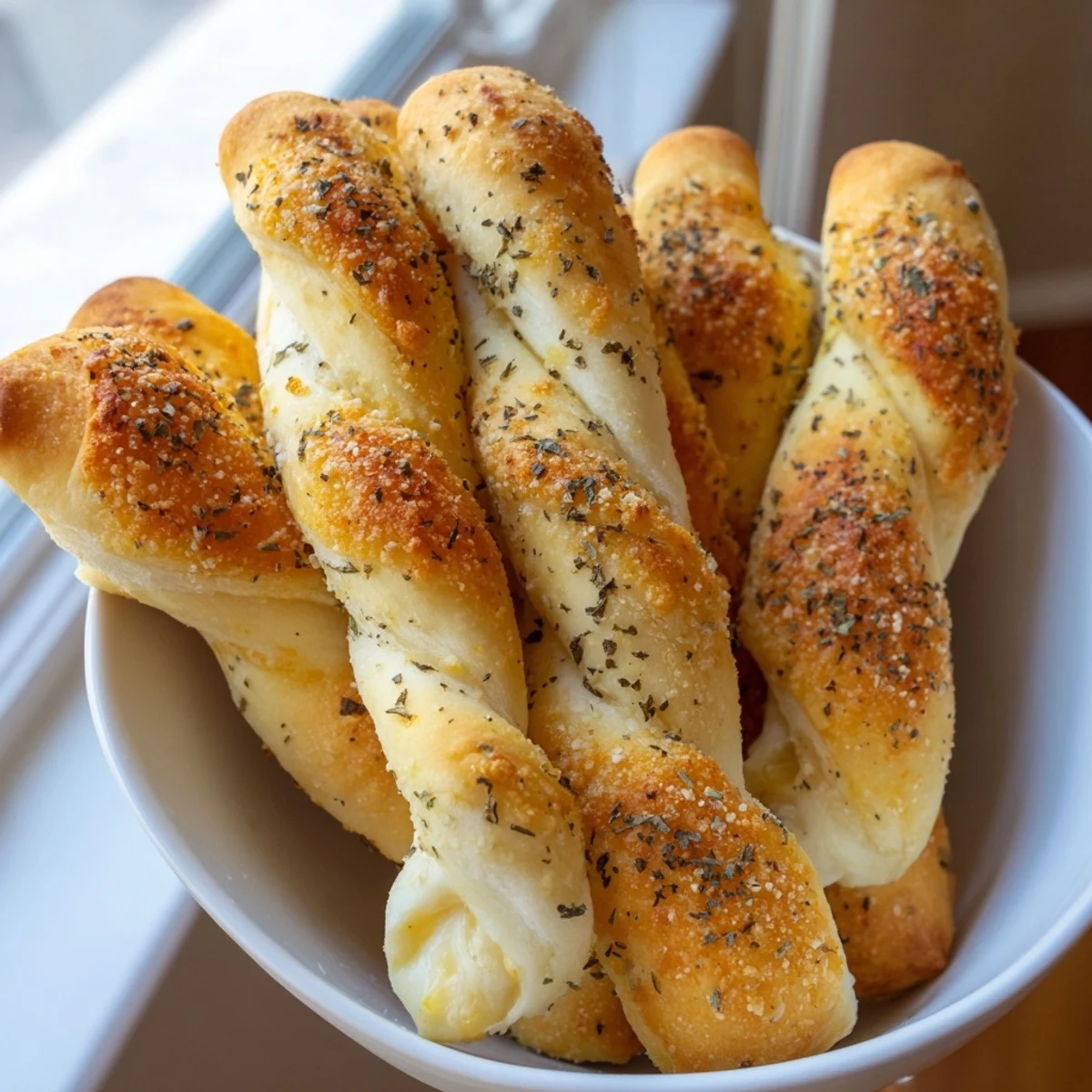 Golden, crispy air fryer mozzarella stick grilled cheese fingers, perfect for a quick and cheesy snack or appetizer.