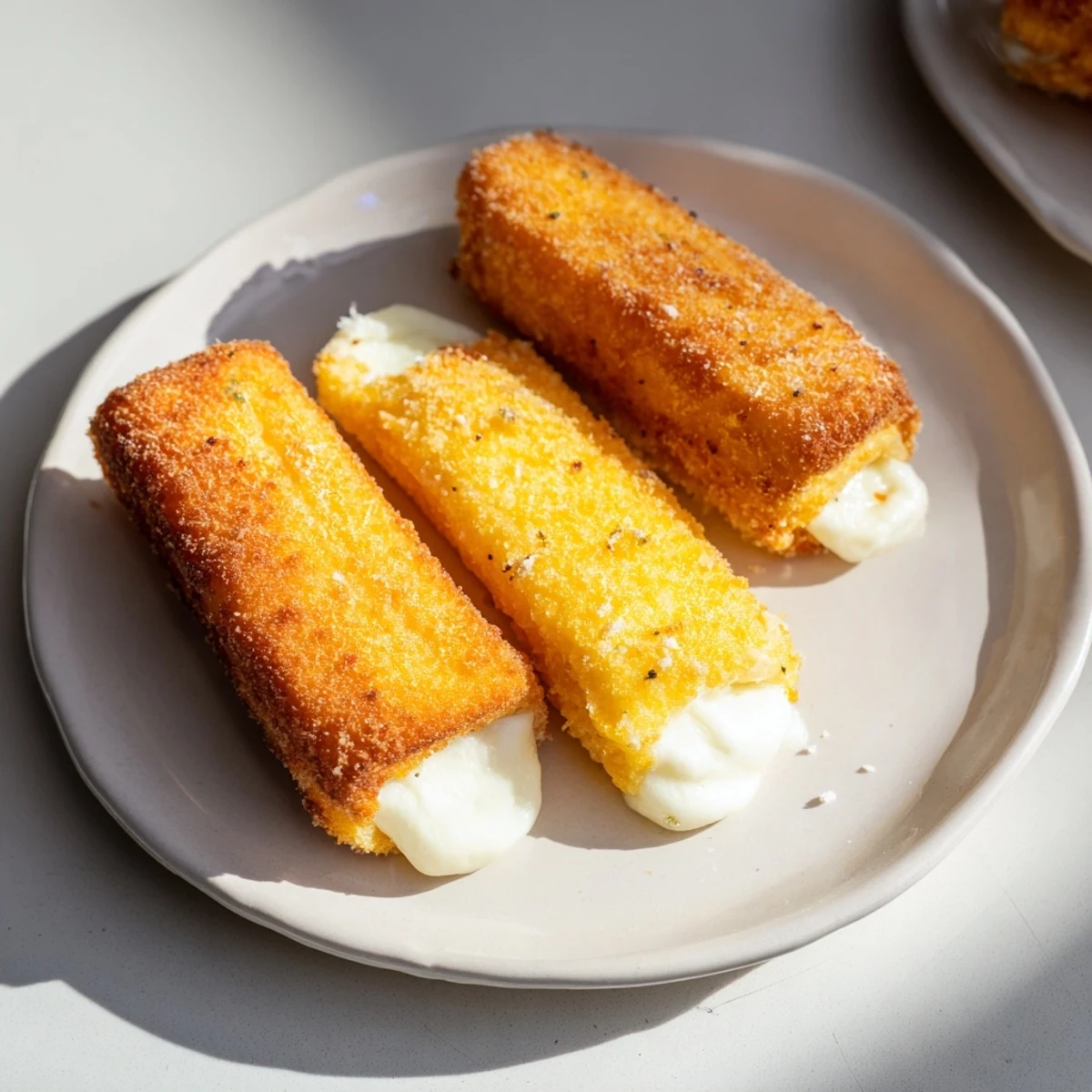 Imagine warm mozzarella melting inside air fryer mozzarella stick grilled cheese fingers, served with rich marinara dip.