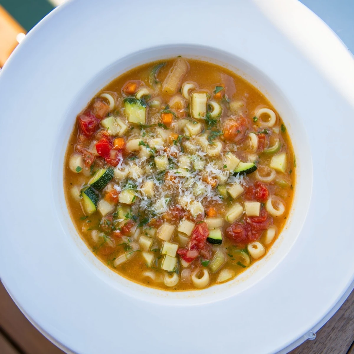 Delicious Veggie-Packed Minestrone Christmas Pasta Pot, a perfect vegetarian holiday pasta stew.