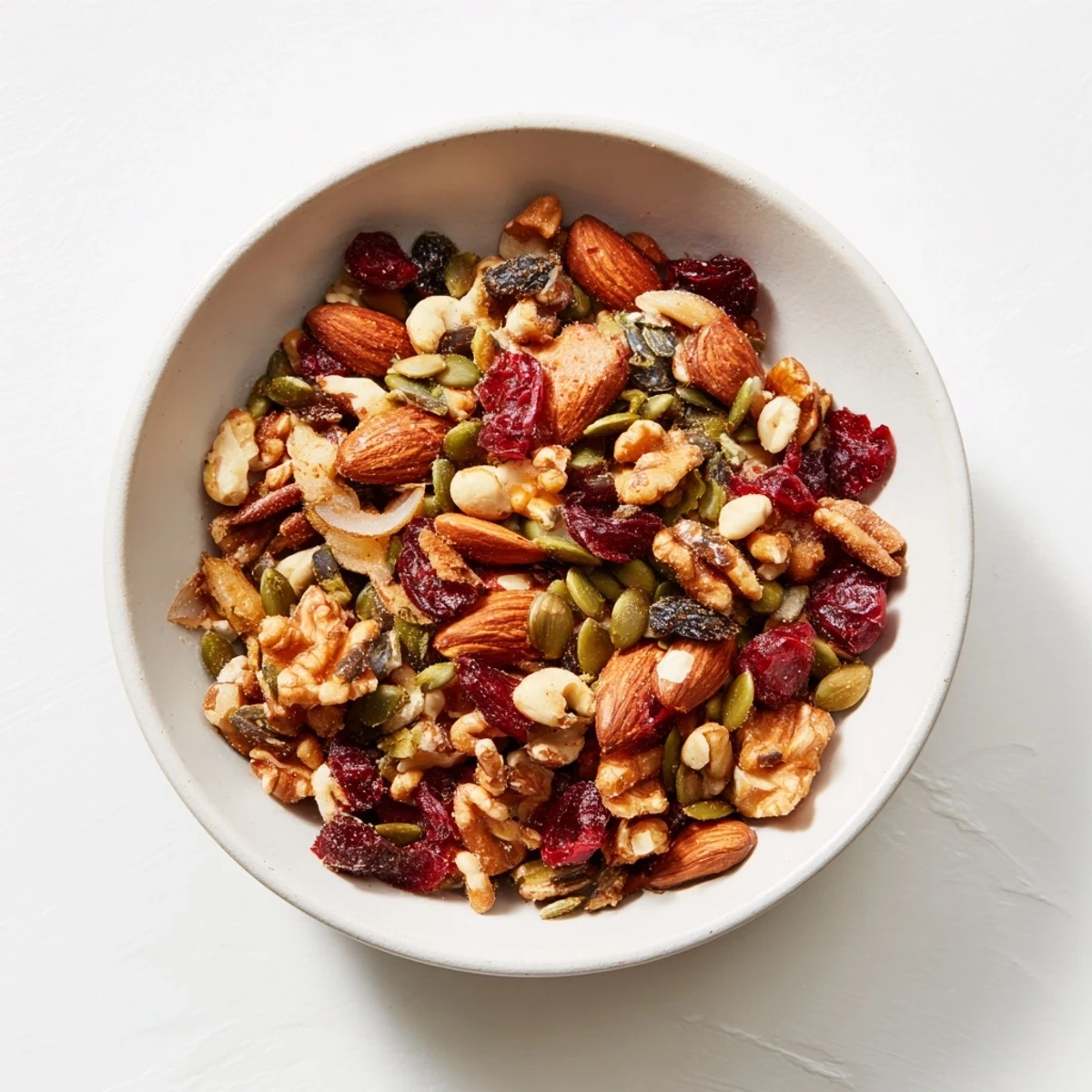 Golden Squirrels Gourmet Nut Bowl, a delicious snack, features roasted nuts and sweet cranberries for satisfying crunch.