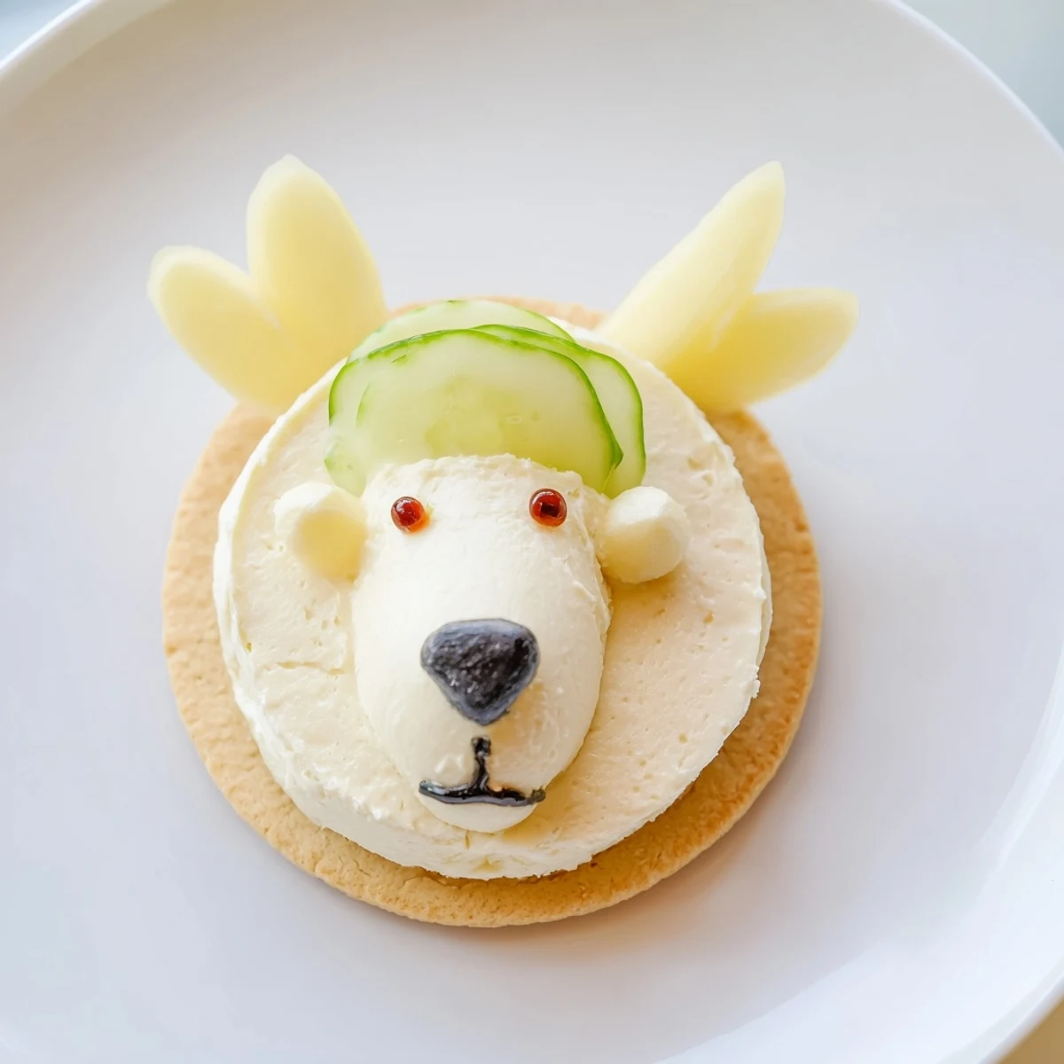 These whimsical Polar Bear Iceberg Cracker Stacks feature fresh cream cheese and radish ears for visual appeal.