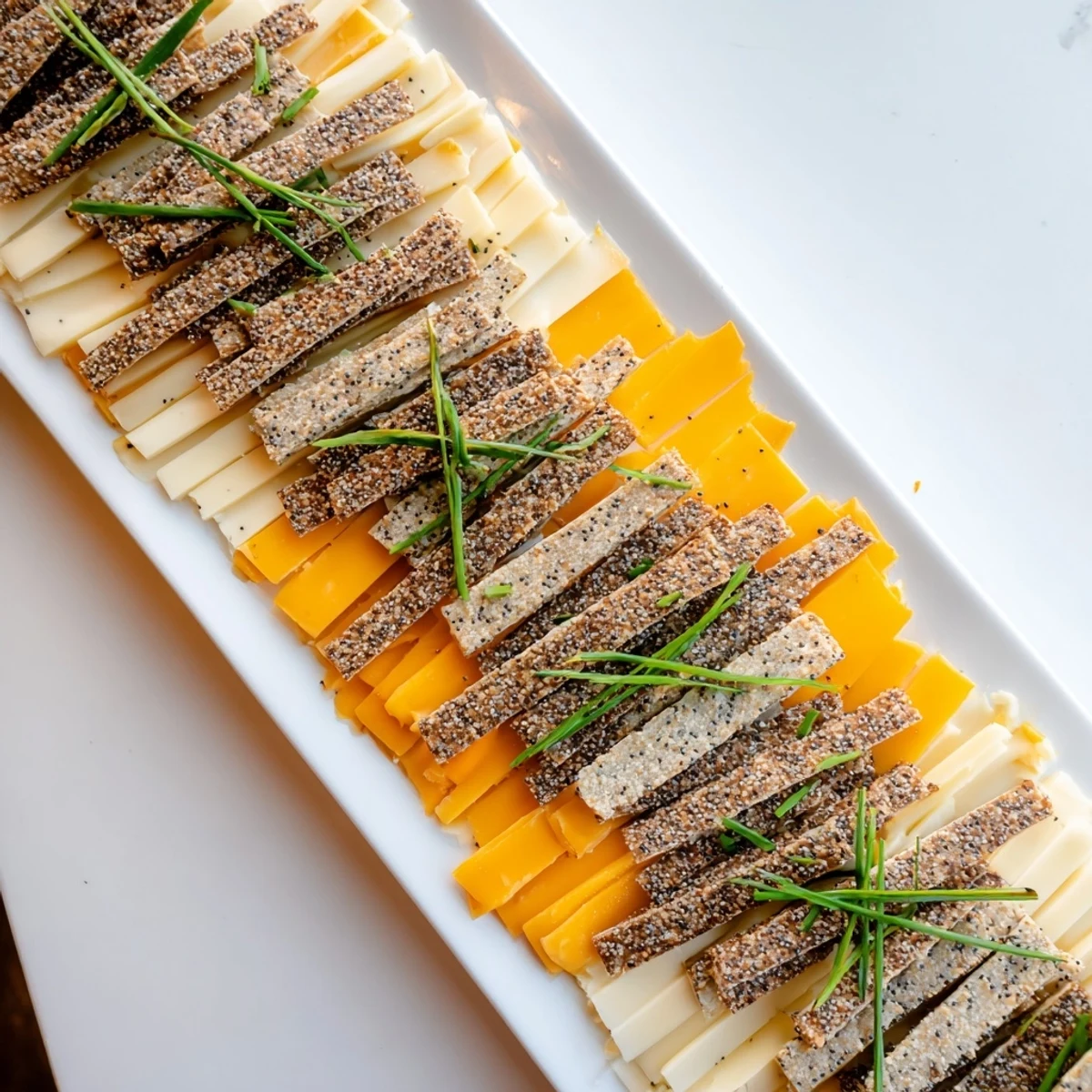 The Garden Gate Lattice appetizer: a beautifully arranged cheese and cracker lattice, ready to enjoy.