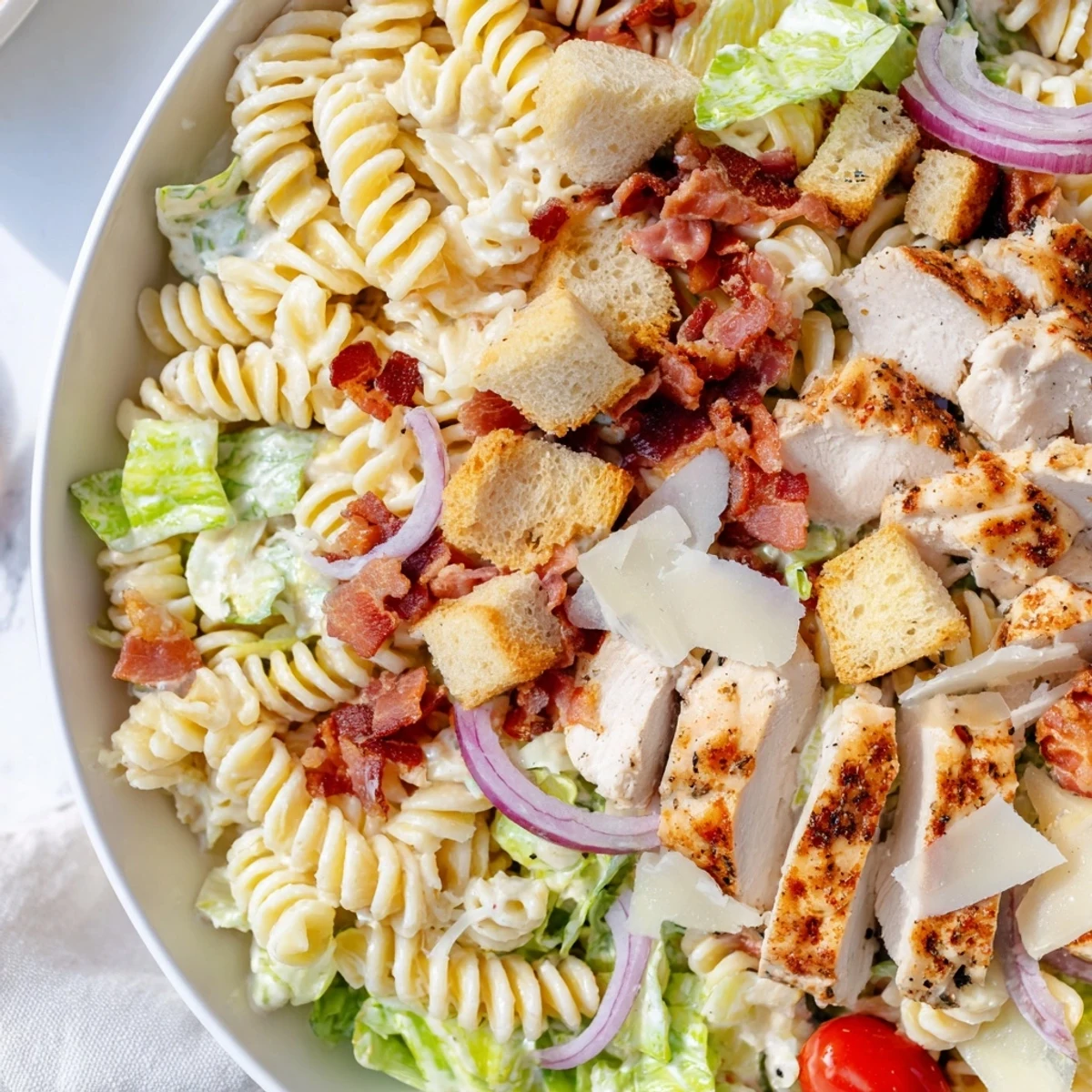 Chicken Caesar Pasta Salad