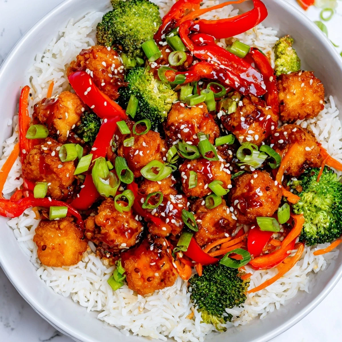 Honey Garlic Tofu Bowls