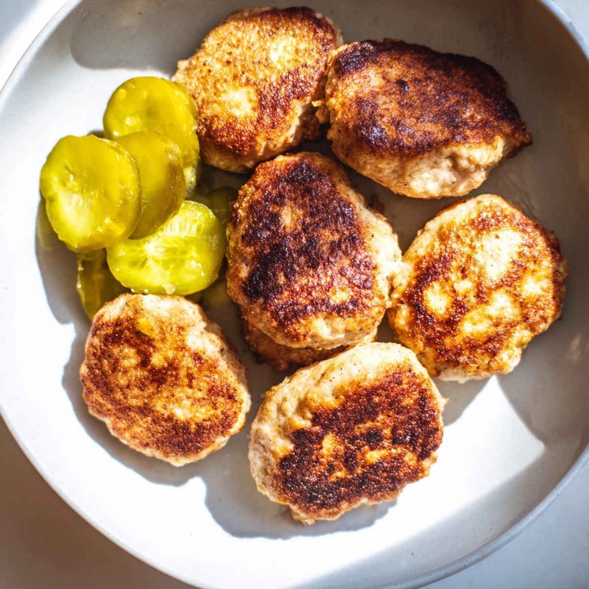 Imagine tender Danish Frikadeller, a delicious plate of golden meatballs served with rye bread.