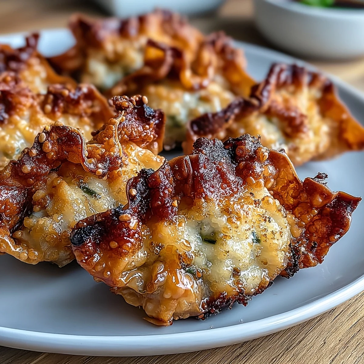 Crunchy, golden rice paper wraps encase a flavorful mix of tofu, shiitake mushrooms, and fresh veggies for a satisfying bite.  