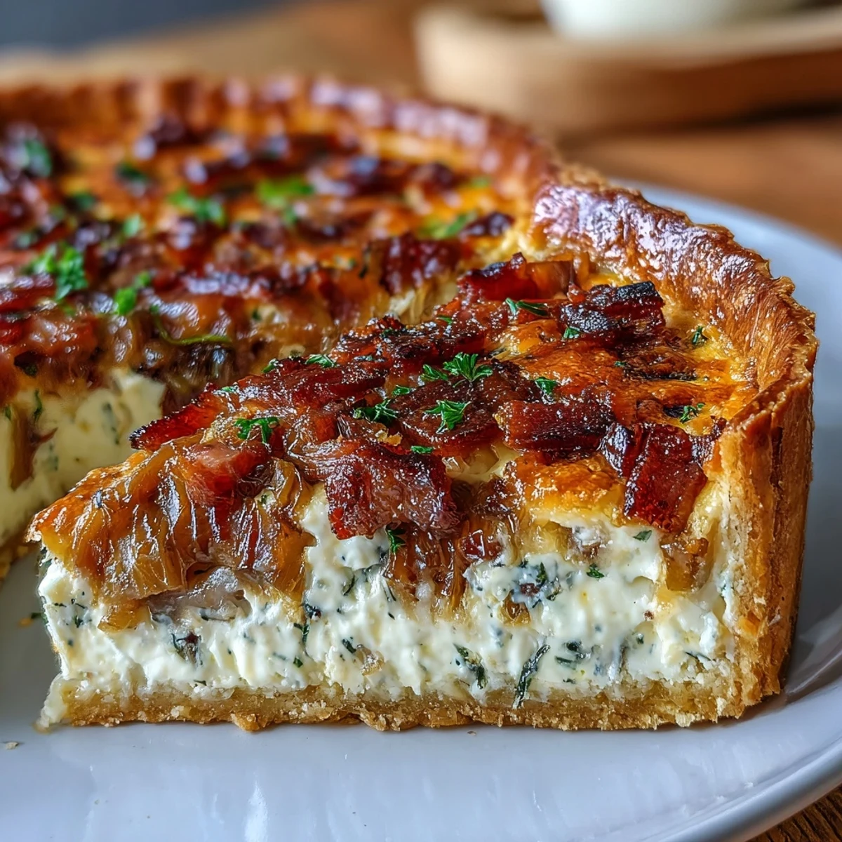 Caramelized Onion Bacon Quiche