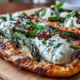 Roasted Asparagus Burrata Flatbread