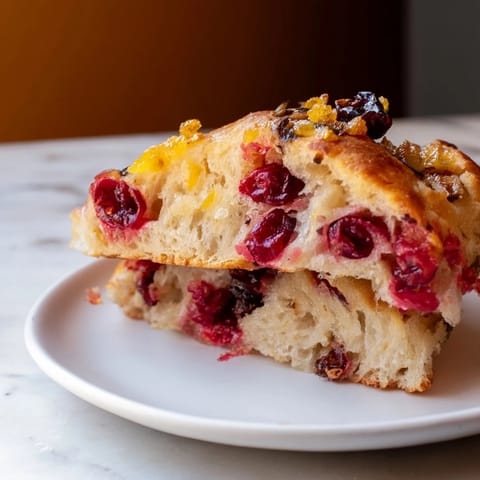 Cranberry Orange No-Knead Focaccia