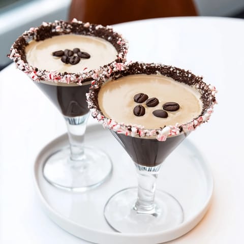 Get ready for holidays with delicious Peppermint Espresso Martinis, a visually stunning, chilled beverage.