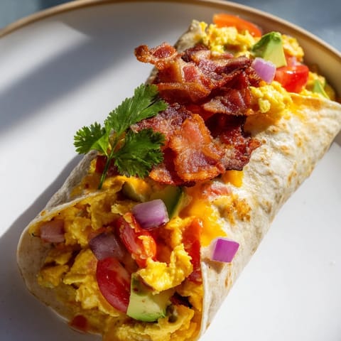 Easy Festive Breakfast Burrito Wraps
