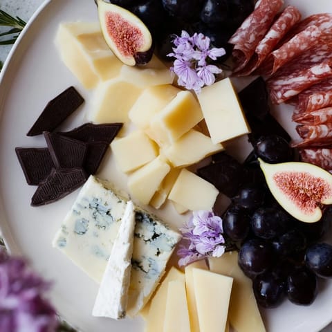 A beautifully arranged Celestial Night Board, perfect for entertaining with a variety of delicious elements.