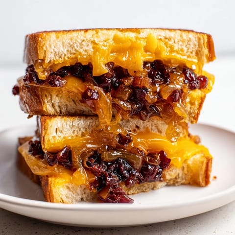 Golden-brown sourdough cradles a savory Bacon Jam Grilled Cheese, ready to be enjoyed.