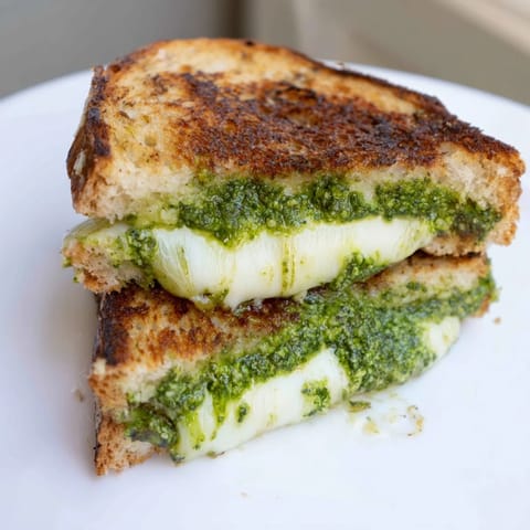 Sourdough Pesto Grilled Cheese