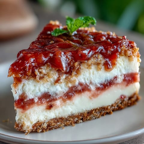 Guava Cheesecake with Swirl