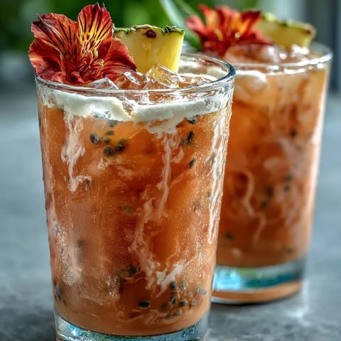 Iced Guava Passionfruit Drink