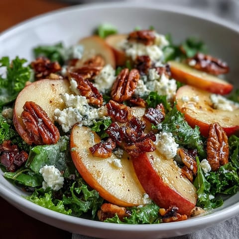 Refreshing celery apple salad with walnuts and feta, tossed in a zesty vinaigrette for a light, flavorful bite.  
