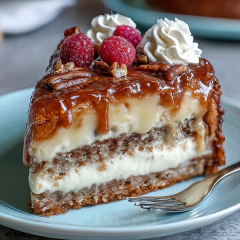 Festive spring birthday sheet cake with lemon curd filling and whipped cream frosting, decorated with fresh berries and edible flowers.