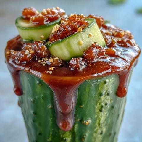 A bold, sweet-and-spicy Chamoy Pickle Kit in a Cup with crunchy pickles, fruity candies, and a fiery hot sauce drizzle for an eye-catching snack.