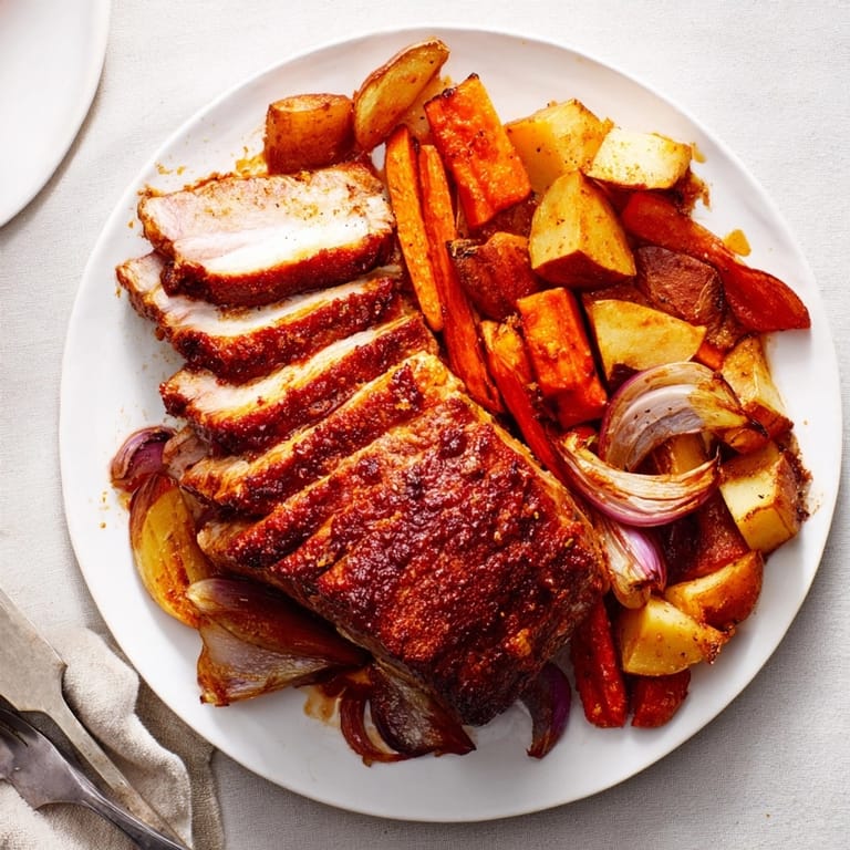 Juicy Honey Garlic Pork Roast recipe, an easy and delicious one-pan masterpiece.