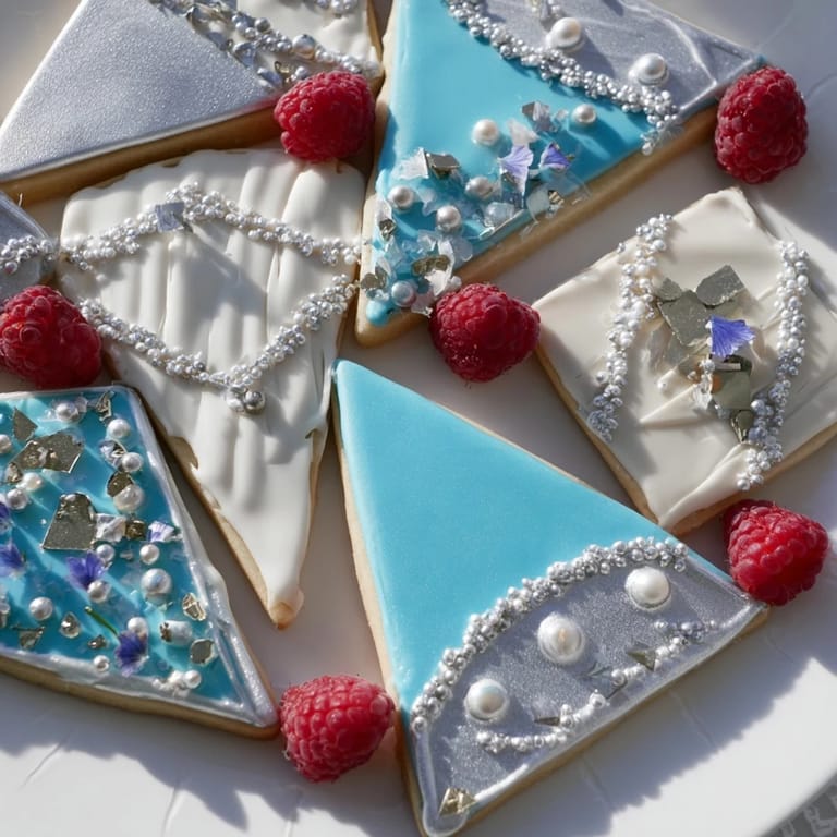 This elegant Engagement Ring Diamond Dessert Tray features sparkling white chocolate diamonds and delicate edible garnishes.