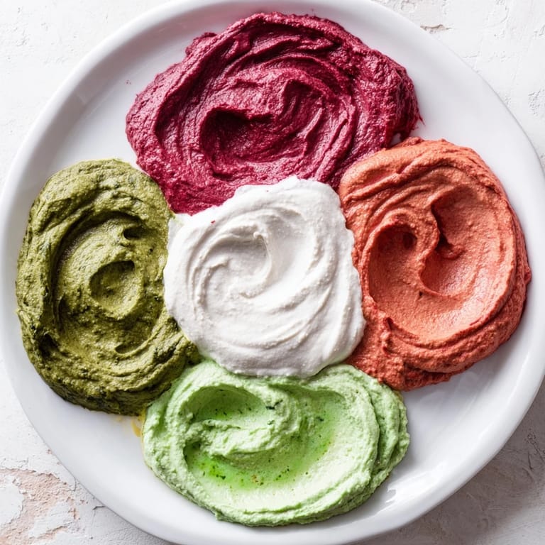 The creamy, marbled textures of this Marble Swirl appetizer platter look delicious, ready to serve!