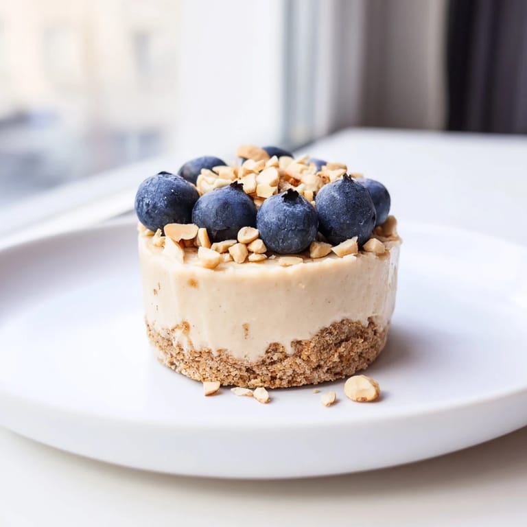 Cool, creamy Protein Cheesecake Cups topped with vibrant berries and dark chocolate shavings, so delicious!