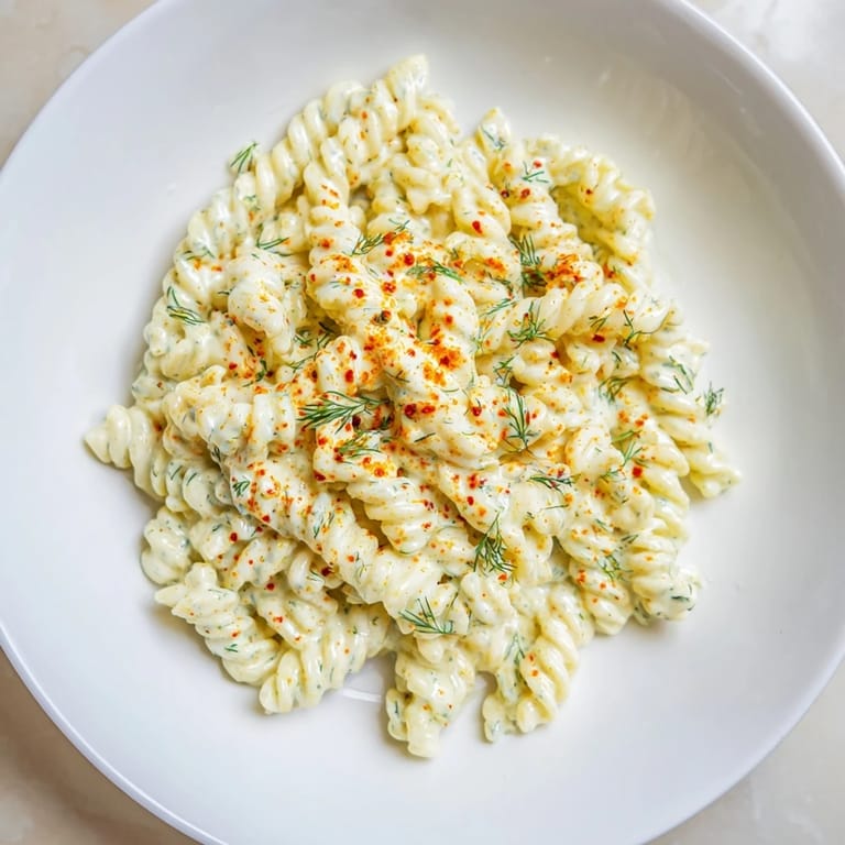 A steaming bowl of Turkish Yogurt Pasta, garnished with fresh herbs and a drizzle of aromatic butter.