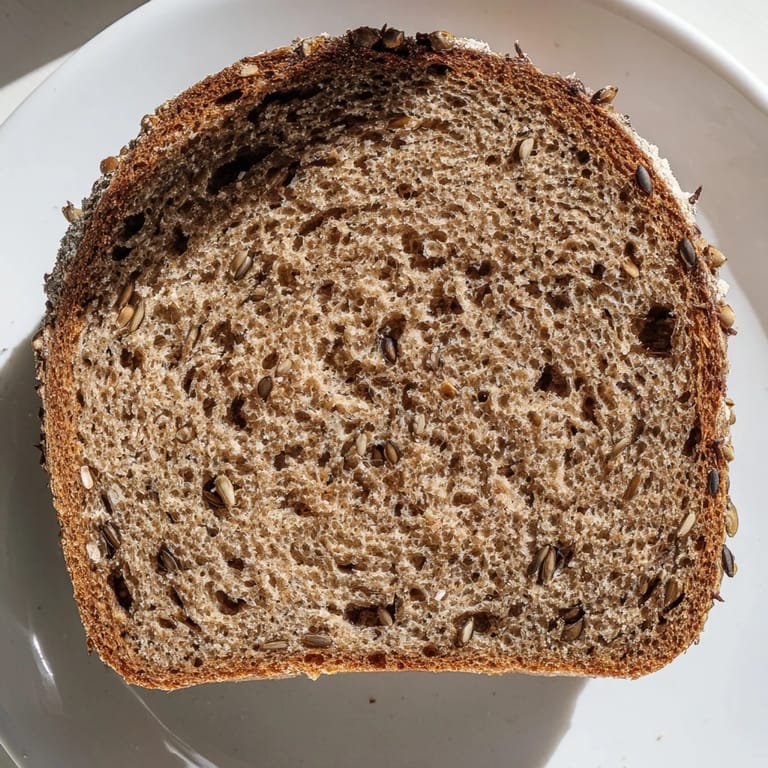 Warm, freshly baked Latvian Rupjmaize: A hearty dark rye loaf, aromatic with caraway, ready for butter.