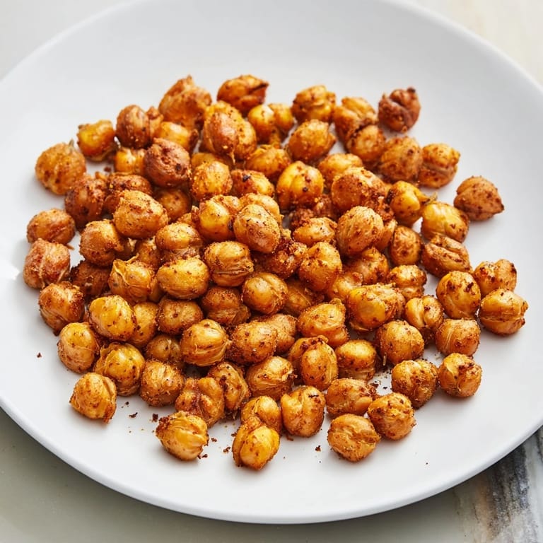 Healthy Crispy Chickpea Snacks cooling on parchment paper, offering a crunchy, protein-rich vegan snack for any time of day.  