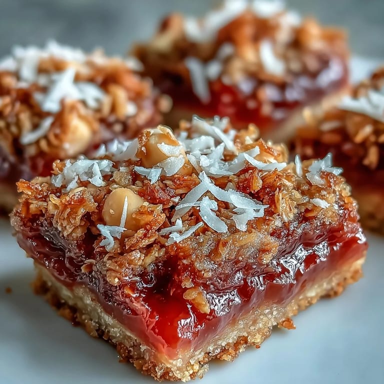 Guava Jam Bars stacked on a plate with a scoop of vanilla ice cream for a tropical dessert.