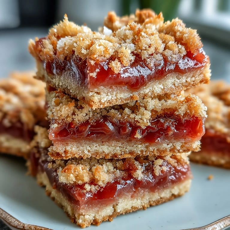 Tropical guava paste bars baked to golden perfection, offering a sweet, fruity twist on classic pastry squares.