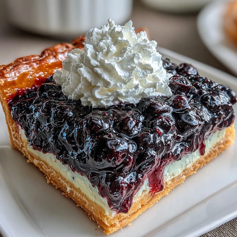 Vibrant black currant tart with tangy filling and light whipped cream, a stunning centerpiece for any special occasion.