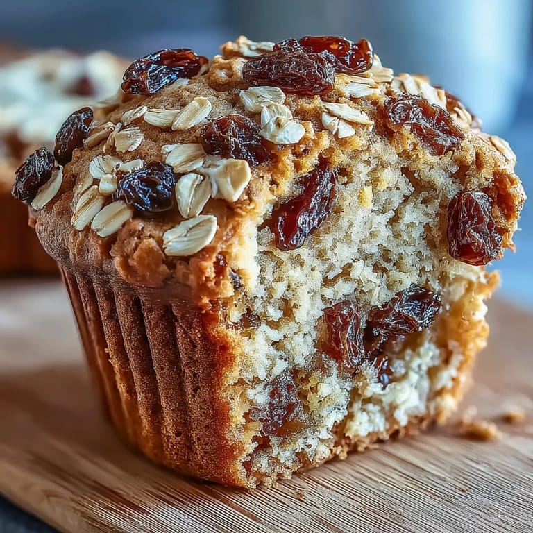 Wholesome Irish soda bread muffins studded with juicy raisins and hearty oats, perfect for a cozy morning or afternoon snack.
