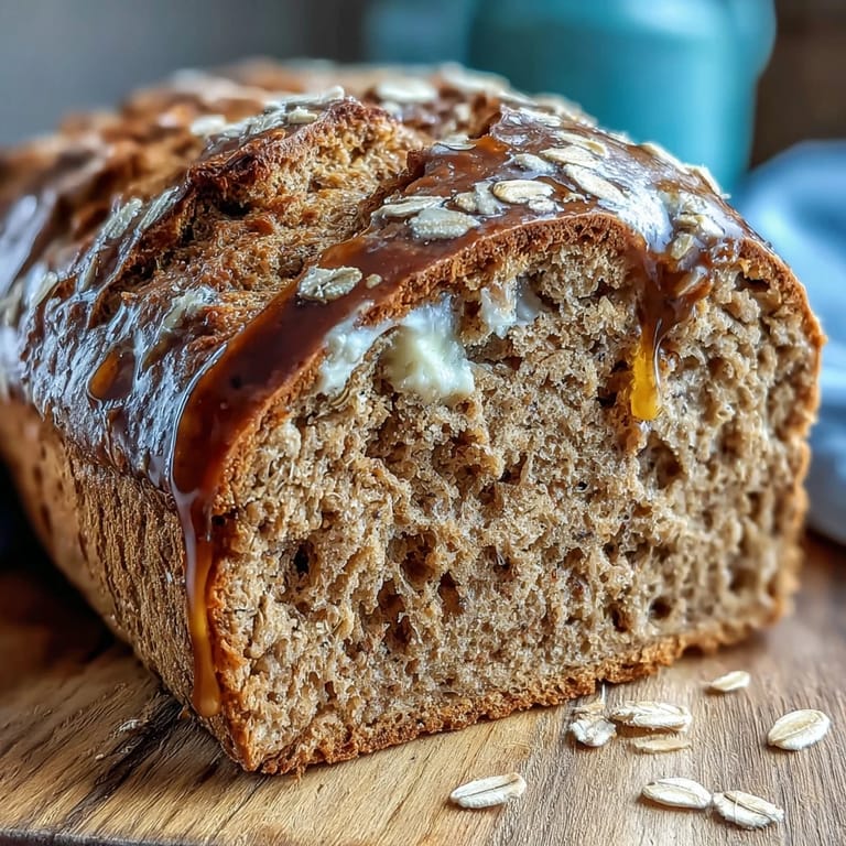 Traditional Irish brown bread served with sweet honey butter, golden crumb and wholesome whole grain goodness.