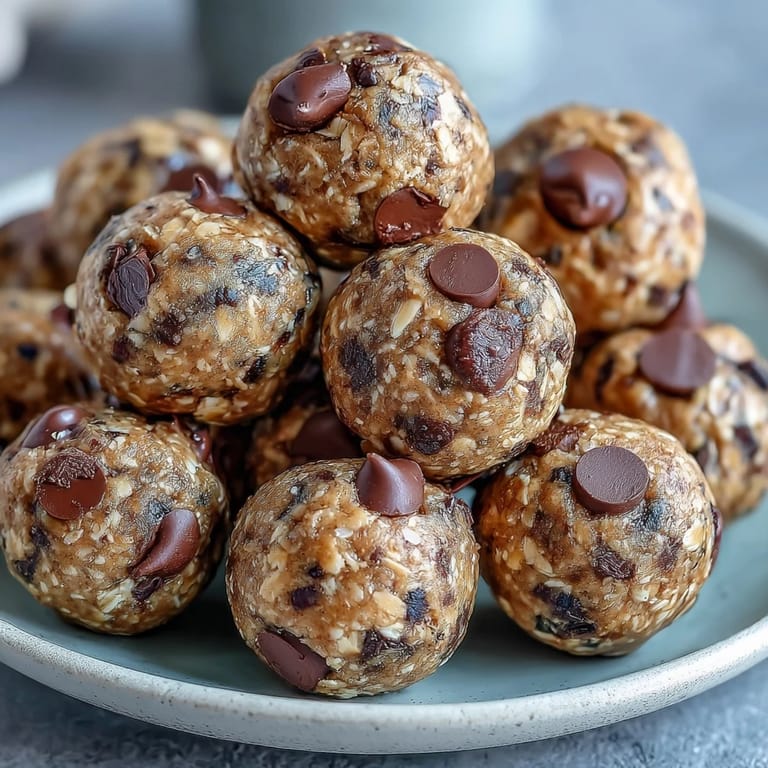3. No-bake edible protein cookie dough with mini chocolate chips, scooped into a glass dish for a satisfying, guilt-free indulgence.