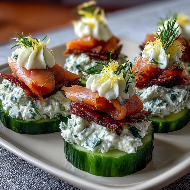 Light and refreshing smoked salmon cucumber bites perfect for brunch or cocktail parties.