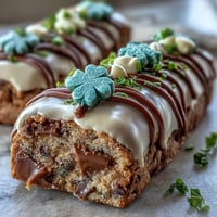 Lucky Clover St. Patrick's Day Cookie Bars with chocolate chips and green sprinkles, a festive dessert perfect for celebrating St. Patrick's Day with family and friends.