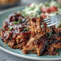 Tender Juneteenth BBQ Pulled Pork served with a vibrant, juicy watermelon slaw.
